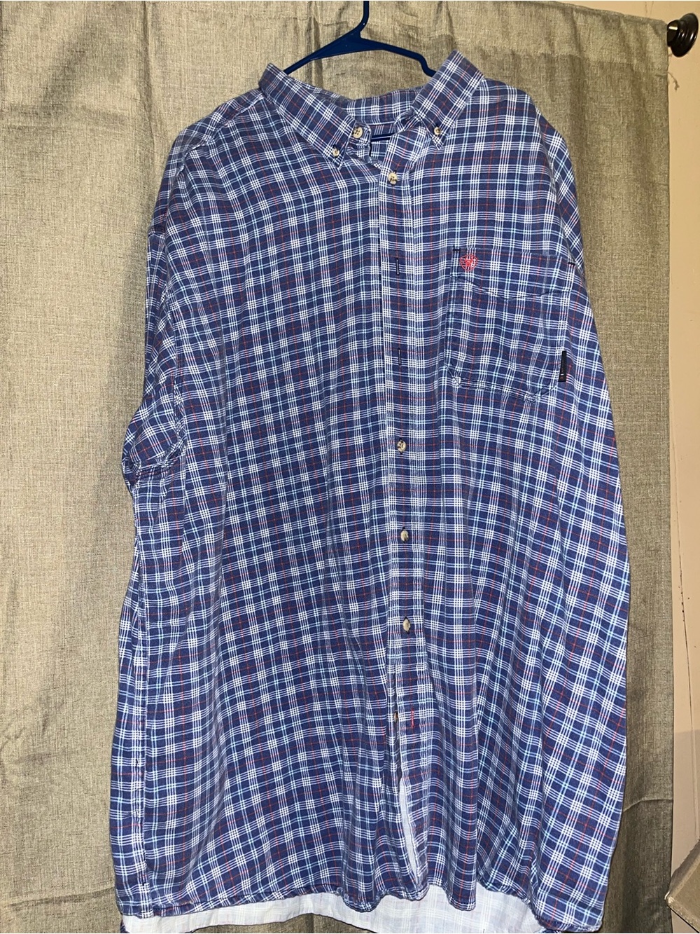 Ariat Blue Plaid Long-Sleeve Button-Down FR Shirt